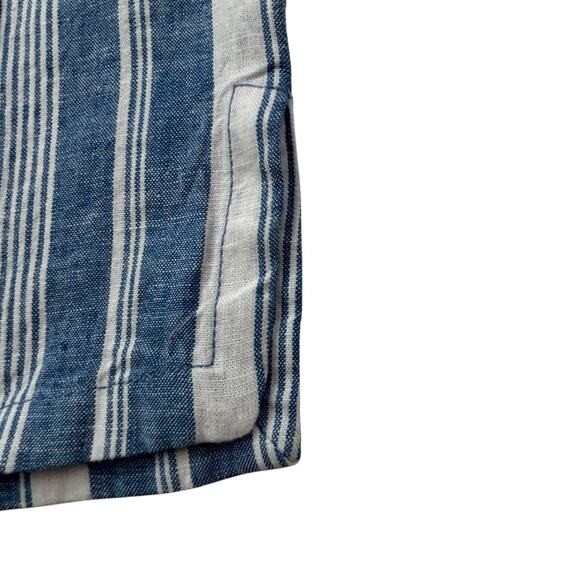 Anthropologie Maeve Women's Size 8 Striped Linen Blend Elastic Waist‎ Crop Pants - Picture 6 of 16